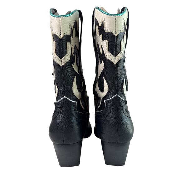 DOLCE VITA Landen Western Boots Pull On Heels Women's 7.5 Leather Pointed Toe - Picture 6 of 11